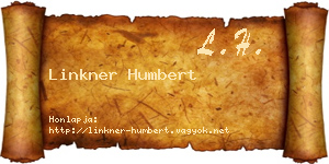 Linkner Humbert névjegykártya